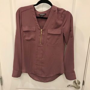 Express women’s zipper front blouse.
